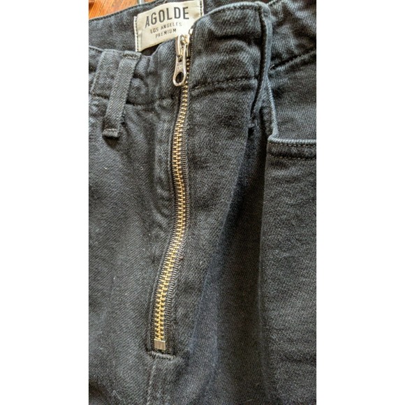 Agolde Nico Zip Front high-rise Black Jeans, 25R - Picture 12 of 12